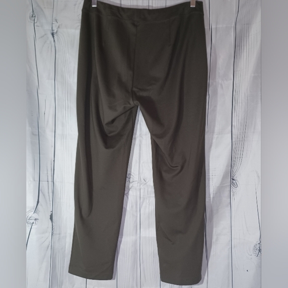 Eileen Fisher Dark Green pull-on pants - Picture 2 of 10